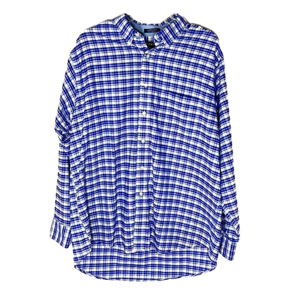 ❤️ CHAPS Classic Fir Button Down Shirt Size 17-17.5